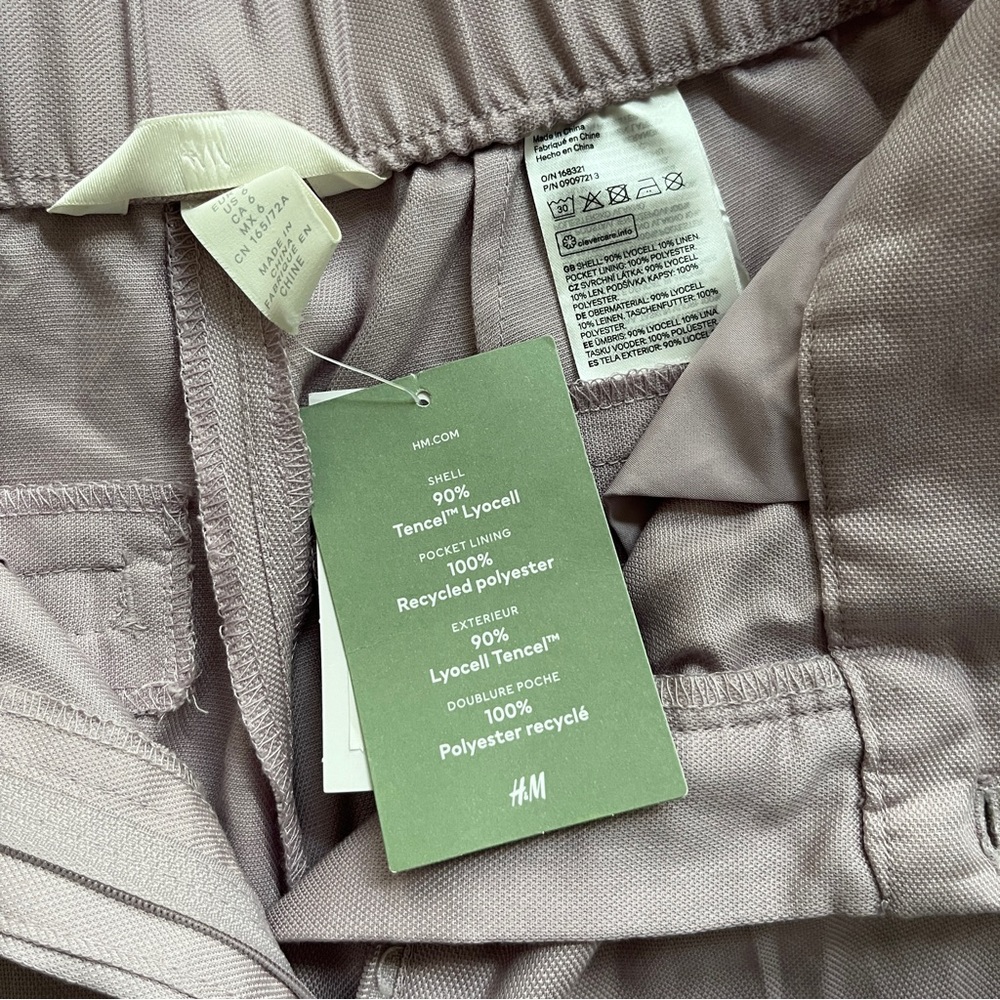 H&M Lavender Pleated Cropped Pants - Picture 9 of 10